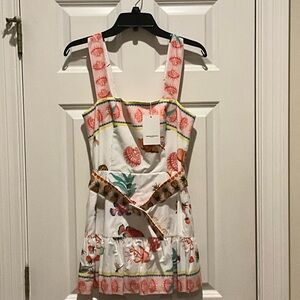 Floral Patterned skort/romper with Belt Amanda Uprichard